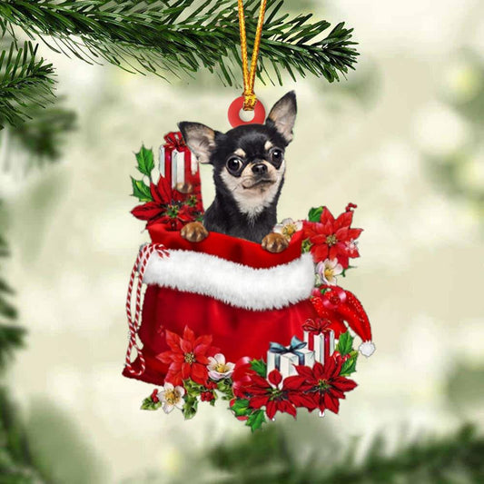 Chihuahua 3 In Gift Bag Christmas Ornament for Dog Lovers Made by Acrylic SO1253