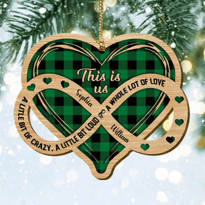 Personalized Infinity Love Couple Wood Ornament, A whole lot of Love Ornament for Him OO2932