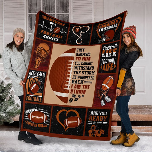 American Football Blanket Gift For Son From Dad Mom They Whispered To Him Football Blanket BD0003