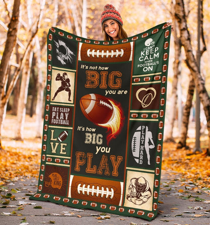 American Football Blanket Gift For Son From Dad Mom They Whispered To Him Football Blanket BD0003