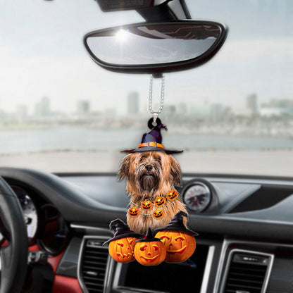 Havanese Dog Halloween Pumpkin Scary Car Ornament OO1305