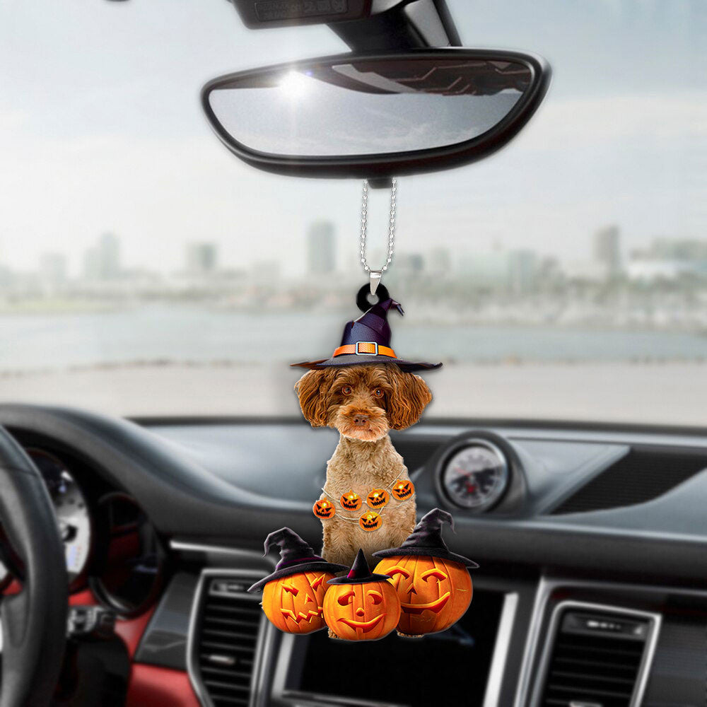 Schnoodle Halloween Pumpkin Scary Car Ornament OO1327