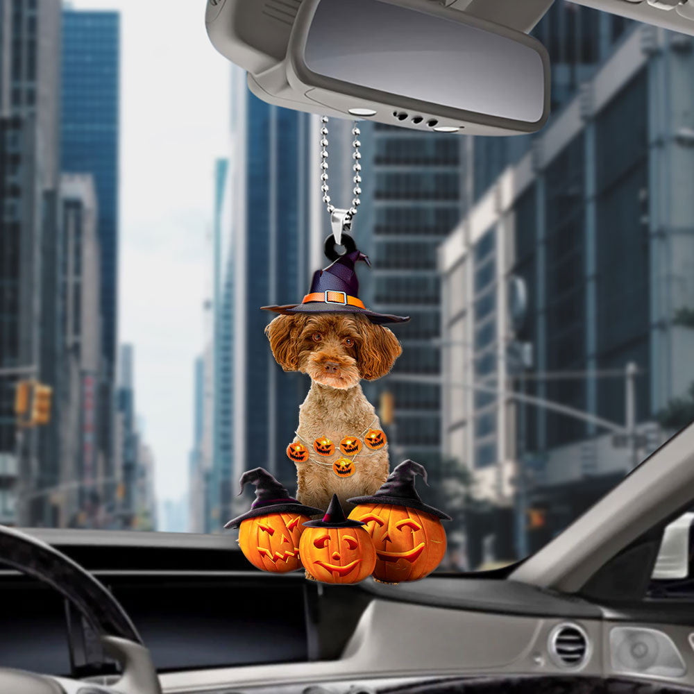 Schnoodle Halloween Pumpkin Scary Car Ornament OO1327