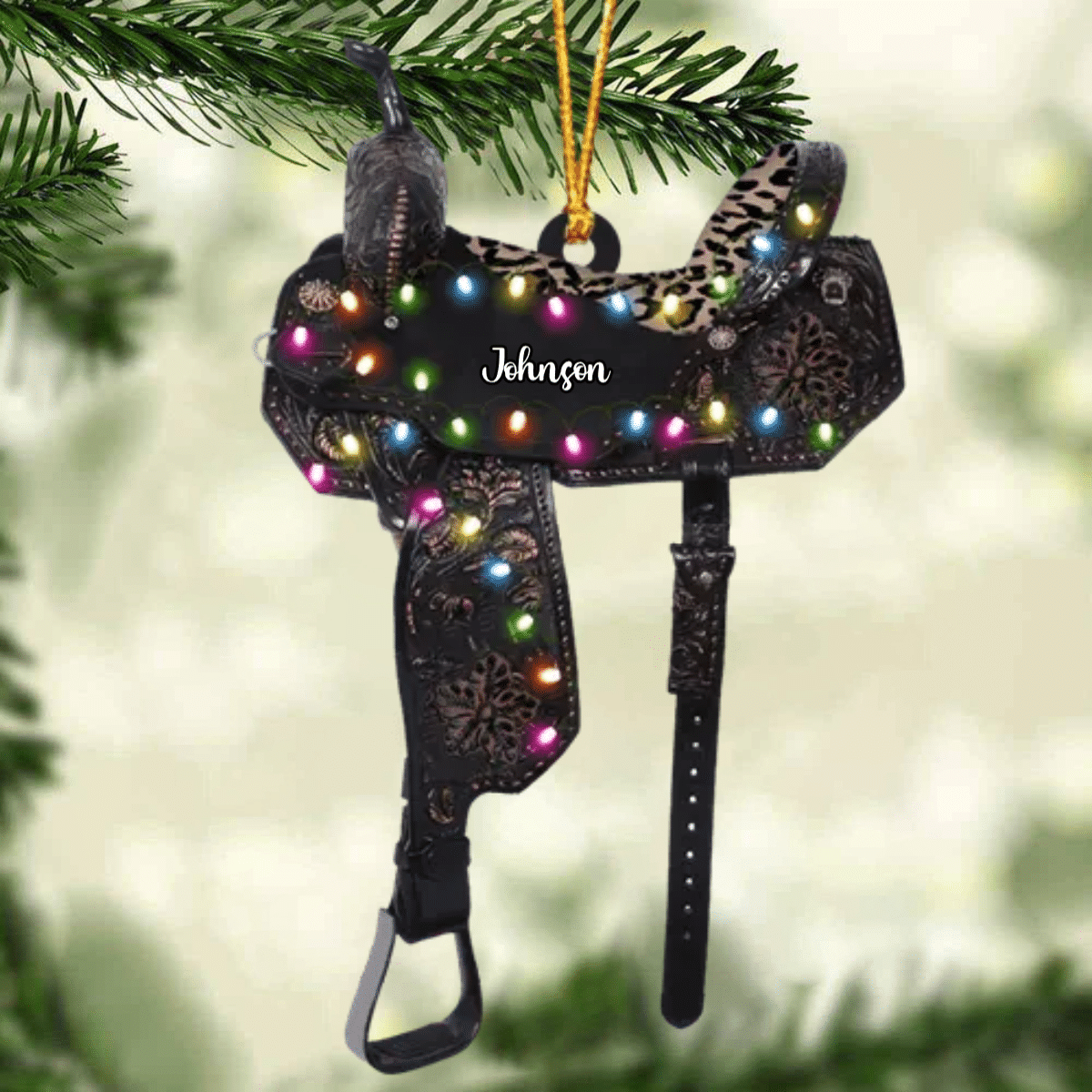 Personalized Horse Saddle For Horse Lovers Riding Horse Ornament Flat Acrylic Horse Ornament OO2294