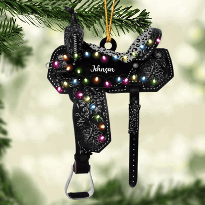 Personalized Horse Saddle For Horse Lovers Riding Horse Ornament Flat Acrylic Horse Ornament OO2294