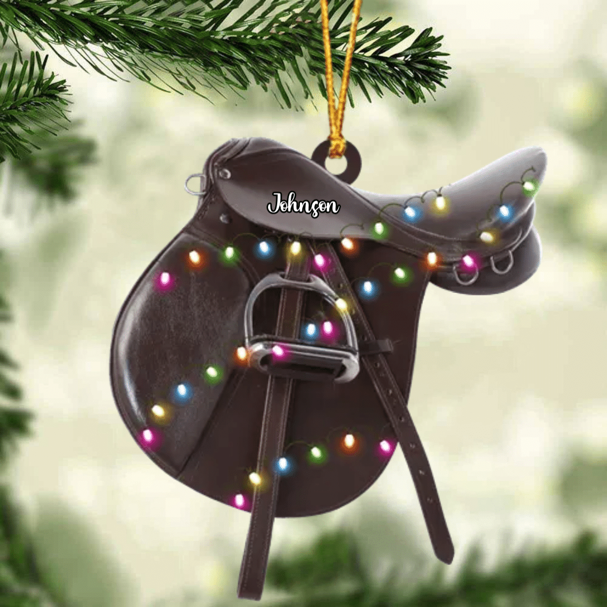 Personalized Horse Saddle For Horse Lovers Riding Horse Ornament Flat Acrylic Horse Ornament OO2294