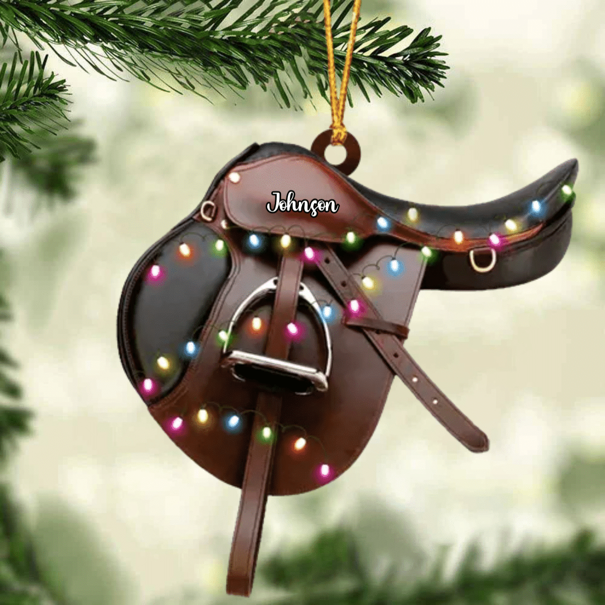 Personalized Horse Saddle For Horse Lovers Riding Horse Ornament Flat Acrylic Horse Ornament OO2294