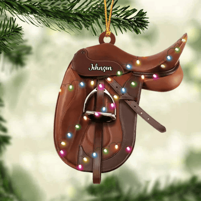 Personalized Horse Saddle For Horse Lovers Riding Horse Ornament Flat Acrylic Horse Ornament OO2294