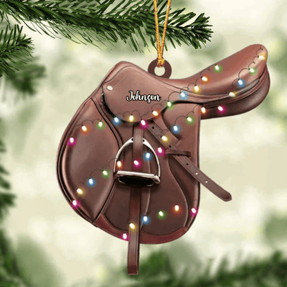 Personalized Horse Saddle For Horse Lovers Riding Horse Ornament Flat Acrylic Horse Ornament OO2294