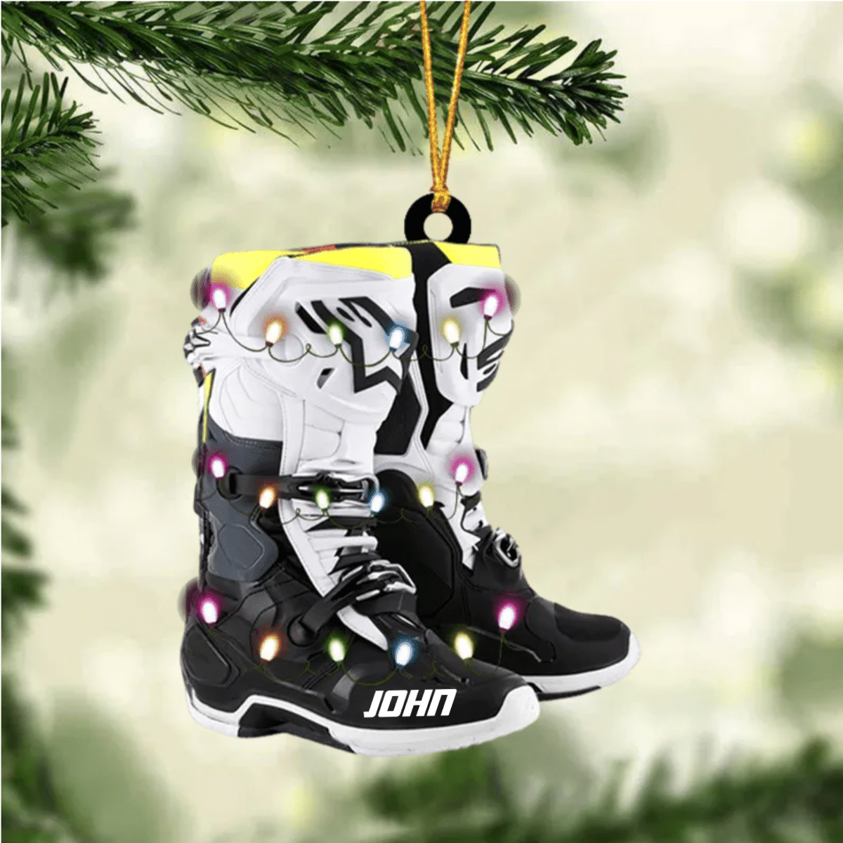 Personalized Ornament Motocross Boots Custom Shaped Acrylic Ornament for Motocross Lovers OO2292