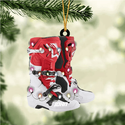 Personalized Ornament Motocross Boots Custom Shaped Acrylic Ornament for Motocross Lovers OO2292