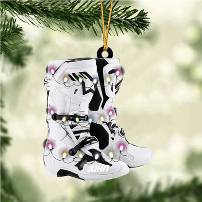 Personalized Ornament Motocross Boots Custom Shaped Acrylic Ornament for Motocross Lovers OO2292