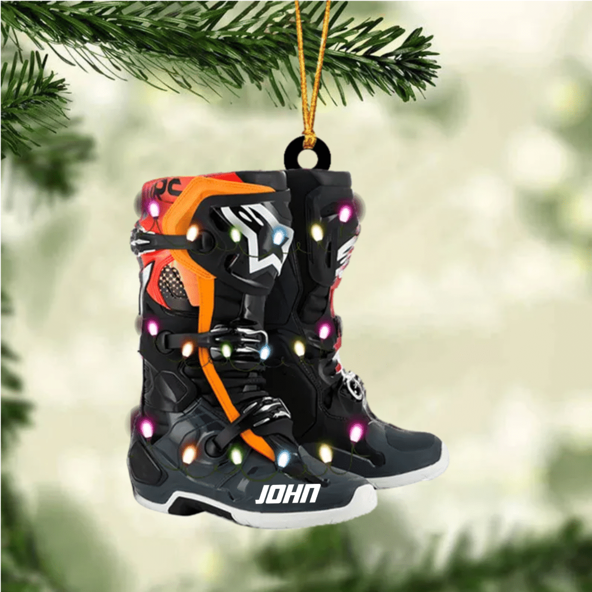 Personalized Ornament Motocross Boots Custom Shaped Acrylic Ornament for Motocross Lovers OO2292