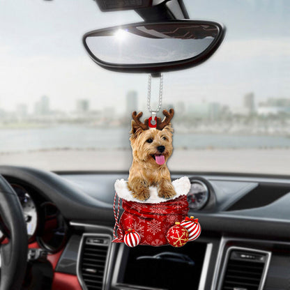 Cairn Terrier In Snow Pocket Christmas Car Hanging Ornament Lasfour Ornaments OO1205