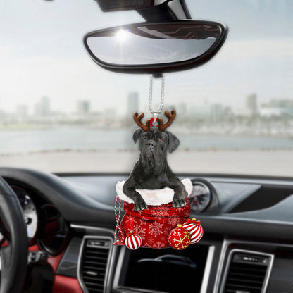 Cane Corso In Snow Pocket Christmas Car Hanging Ornament Lasfour Ornaments OO1206