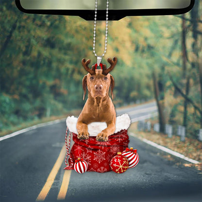 Vizsla In Snow Pocket Christmas Car Hanging Ornament Lasfour Ornaments OO1254