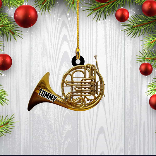 Personalized French Horn Instrument Christmas Ornament for Him French Horn Lovers SO1233