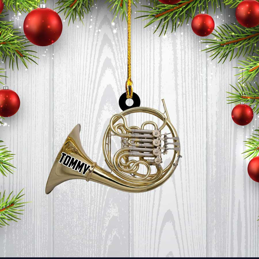 Personalized French Horn Instrument Christmas Ornament for Him French Horn Lovers SO1233