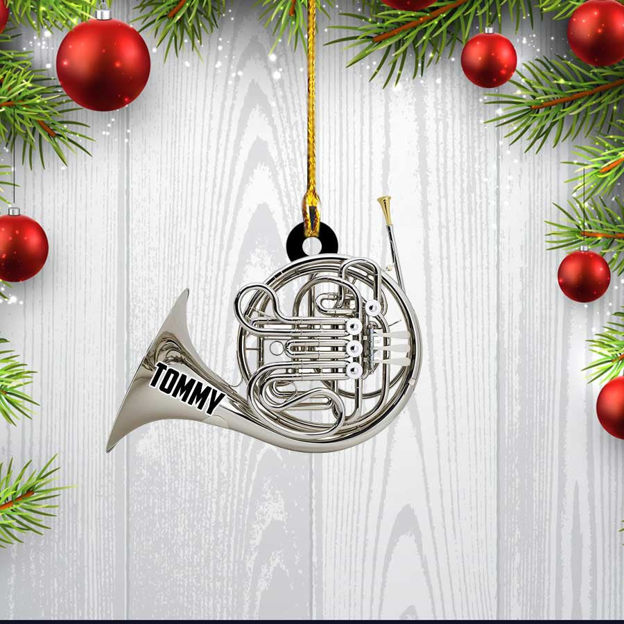 Personalized French Horn Instrument Christmas Ornament for Him French Horn Lovers SO1233