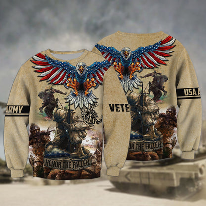 3D Print Usa Veteran Shirt Men, Honor The Fallen Hoodie, Veteran Clothing, Veteran Gifts TO2774