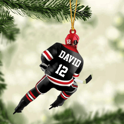 Personalized Ice Hockey Player Christmas Ornament - Great Gift Idea For Ice Hockey Lovers OO1984