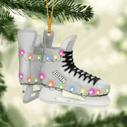 Ice Hockey Skates - Personalized Hockey Acrylic Christmas Ornament - Gift For Hockey Players SO1226