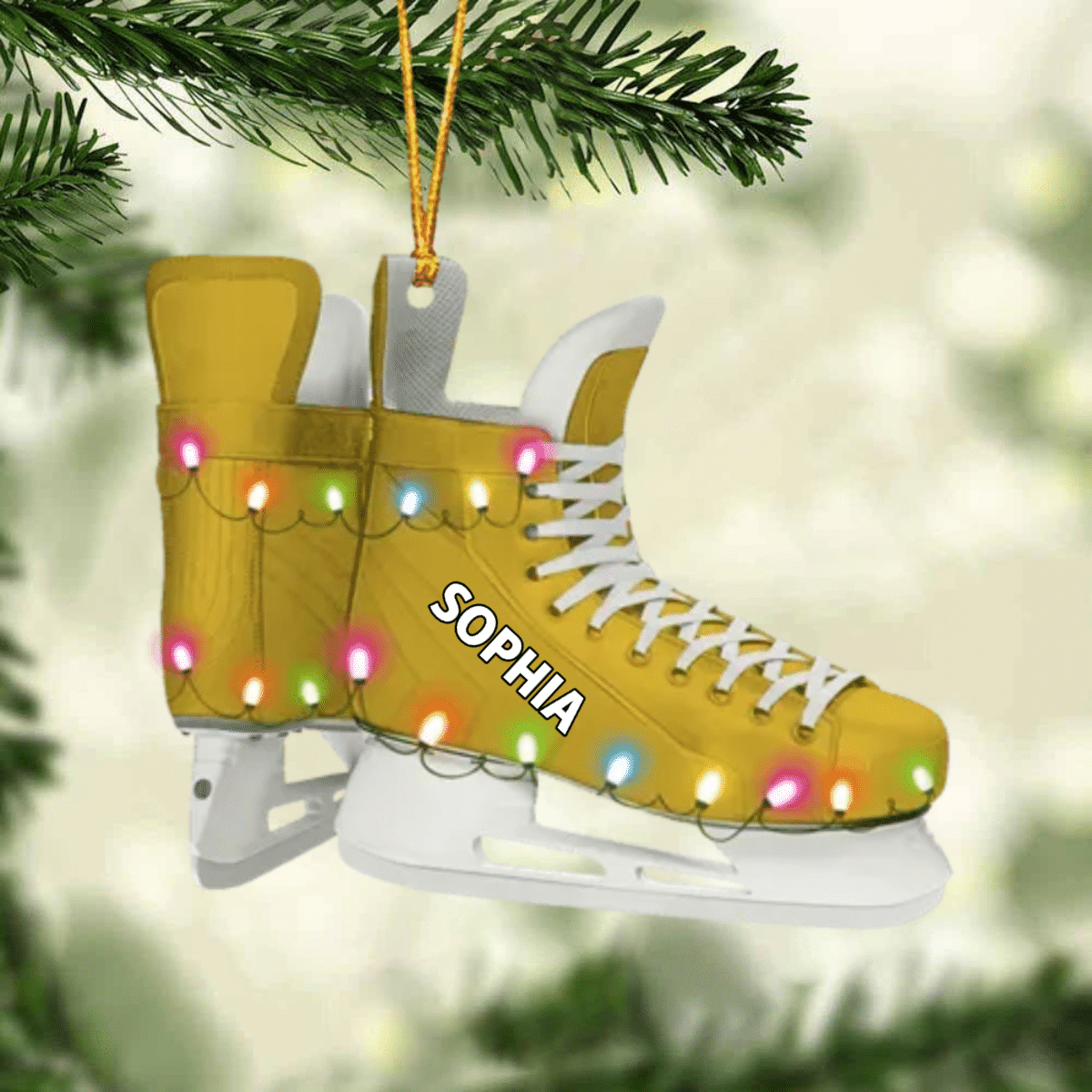 Ice Hockey Skates - Personalized Hockey Acrylic Christmas Ornament - Gift For Hockey Players SO1226