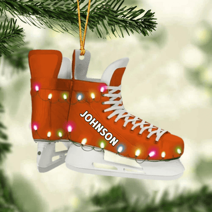 Ice Hockey Skates - Personalized Hockey Acrylic Christmas Ornament - Gift For Hockey Players SO1226