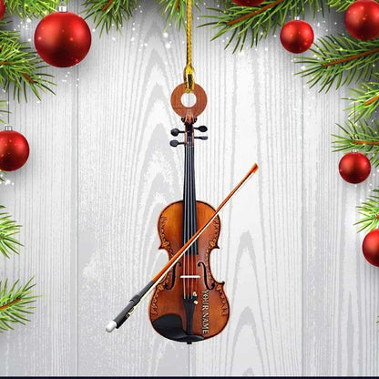 Personalized Violin Bag God Says You Are Christmas Ornament, Custom Name Acrylic Ornament for Violin Players SO1225