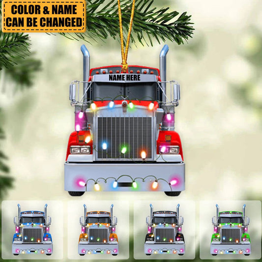 Truck Christmas Ornament, Personalized Christmas Ornament - Christmas Gift For Truck Driver OO1969