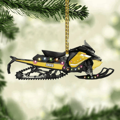 Personalized Snowmobile Motorcycle Christmas Ornament for Snowmobile Lovers OO1967