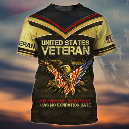 United States Veteran Shirts, 3D All Over Print Veteran Polo Shirt Short Sleeve, Best Gift For A Veteran TO2787