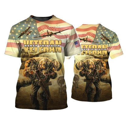 Veteran Honor The Fallen Hawaiian Shirt, Us Veteran 3D All Over Print Hoodie, Present To Veteran TO2766