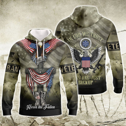 Veteran Honor The Fallen 3D Hawaii Shirt, American Veteran Hoodie, Veteran Design On Clothing TO2764