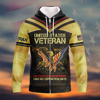 United States Veteran Shirts, 3D All Over Print Veteran Polo Shirt Short Sleeve, Best Gift For A Veteran TO2787