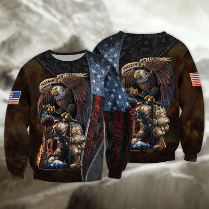 Freedom Isn'T Free United State Veteran 3D Shirts, Veteran American Eagle Design Clothing TO2778