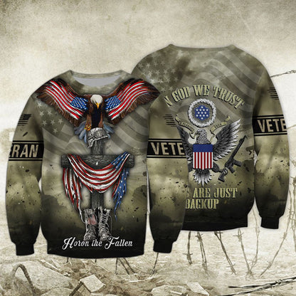 Veteran Honor The Fallen 3D Hawaii Shirt, American Veteran Hoodie, Veteran Design On Clothing TO2764