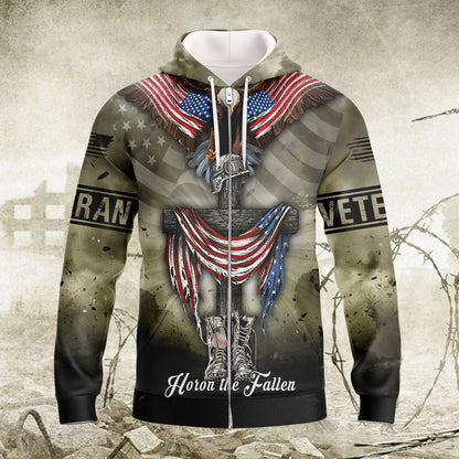 Veteran Honor The Fallen 3D Hawaii Shirt, American Veteran Hoodie, Veteran Design On Clothing TO2764