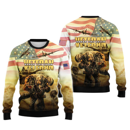 Veteran Honor The Fallen Hawaiian Shirt, Us Veteran 3D All Over Print Hoodie, Present To Veteran TO2766