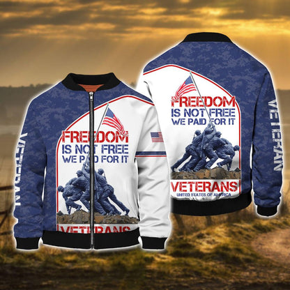 Freedom Isn'T Free We Paid For It Veteran 3D Hoodie, Veteran Shirt, Gift For Grandpa Veteran TO2762