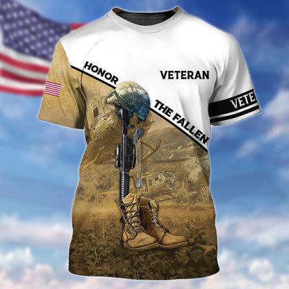 Honor The Fallen 3D Print On Shirt, Ugly Sweater For Veteran, Gift For Us Veteran TO2754