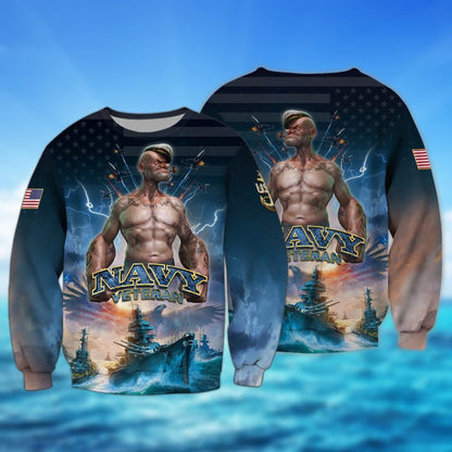 Navy Veteran 3D All Over Print Shirt For Man, Navy Veteran Hoodie, Gift For Navy Veteran TO2759