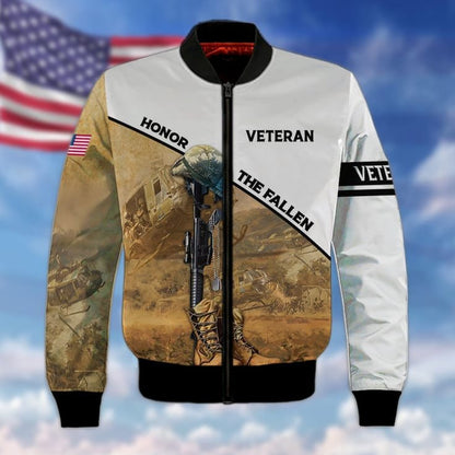 Honor The Fallen 3D Print On Shirt, Ugly Sweater For Veteran, Gift For Us Veteran TO2754