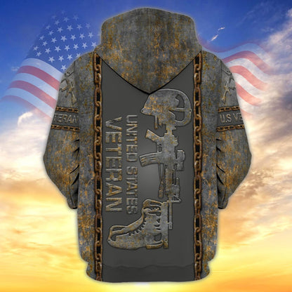 Being A Veteran Is A Honor 3D Hoodie, Being A Grandpa Is Priceless, Us Veteran Dad Shirt, Gift For Veteran Dad TO2744