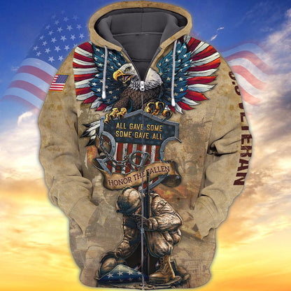 U.S Veteran All Gave Some Some Gave All 3D Print Hawaiian Shirt, Veteran Apparel TO2746