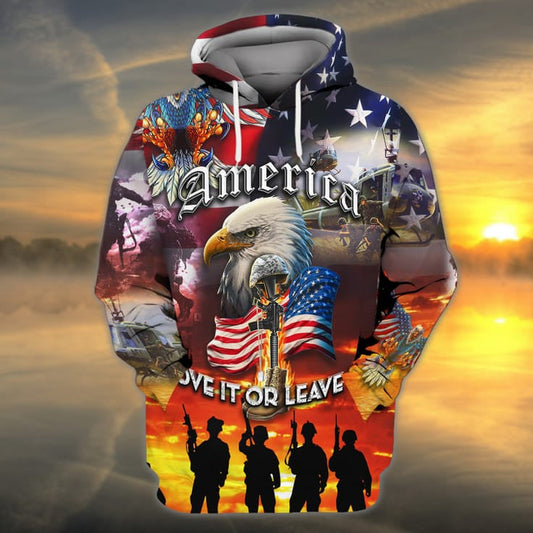 America Veteran 3D All Over Print Shirt, Love Veteran Hoodie, Veteran Polo Shirt Men, Gift For Dad Veteran TO2769