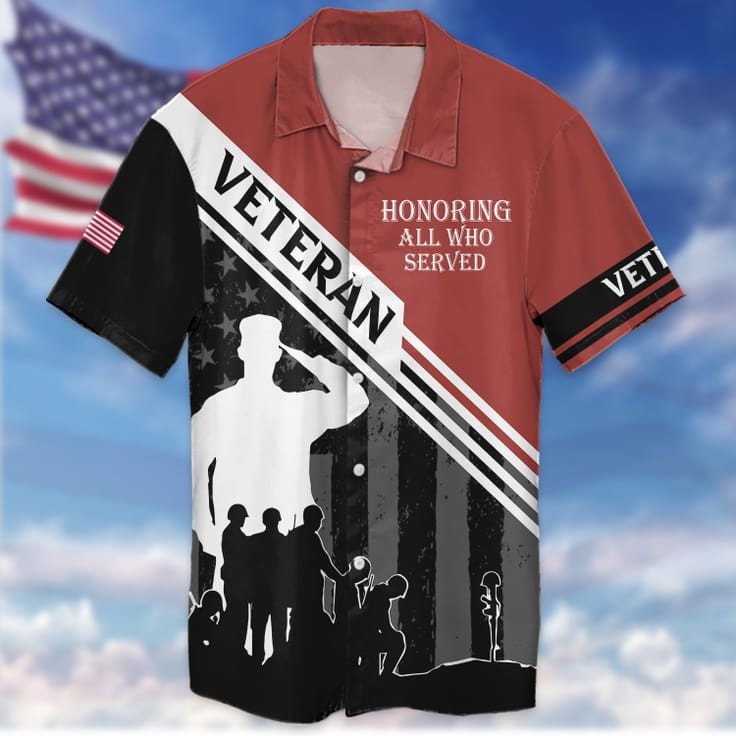 Honoring All Who Served 3D Veteran Shirt For Him, American Veteran Gift, Veteran Clothing TO2738