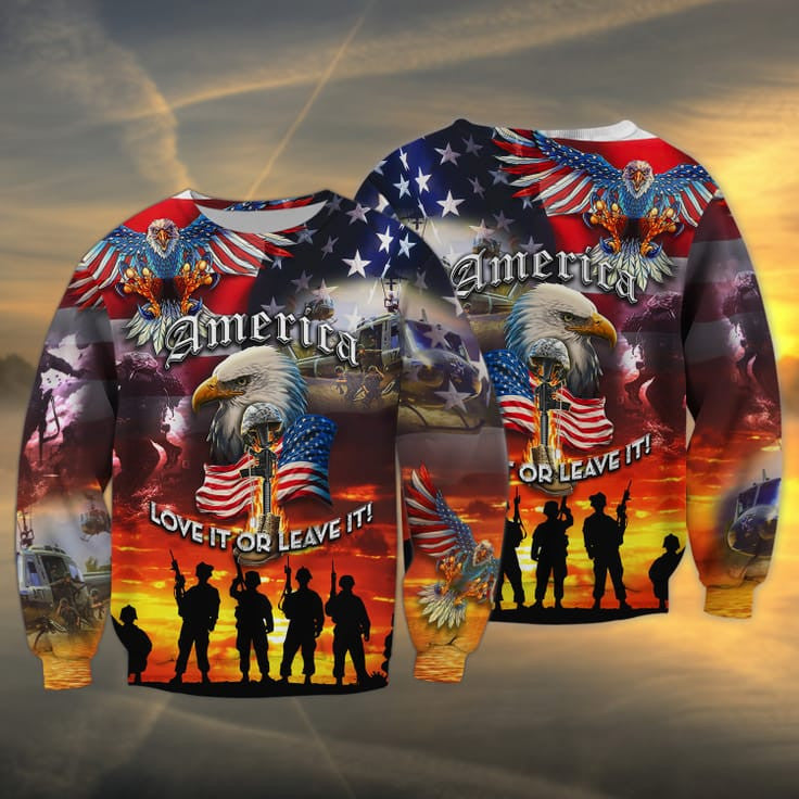 America Veteran 3D All Over Print Shirt, Love Veteran Hoodie, Veteran Polo Shirt Men, Gift For Dad Veteran TO2769