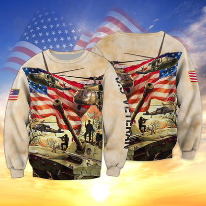 3D All Over Print Hawaiian Shirt Us Veteran Pattern, Gift For Veteran Dad, American Veteran Zip Up Hoodie Pull Over TO2760