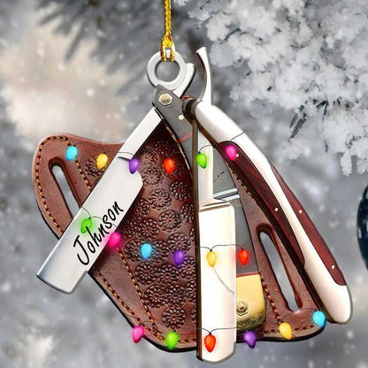 Personalized Hair Stylist And Barber Tools Christmas Ornament for Hair Stylist OO1954